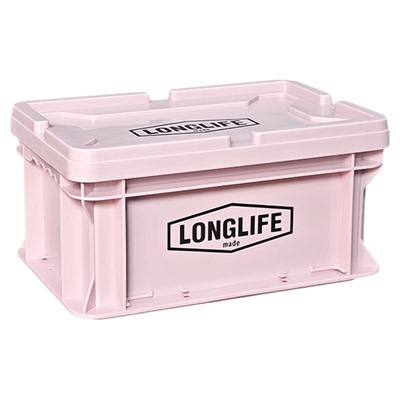 longlife工业风收纳箱家用办公桌面整理加厚塑料带盖收纳盒储物箱