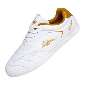 2024新款冬季加绒软皮太极鞋男女武术太极拳练功运动牛筋底专用鞋