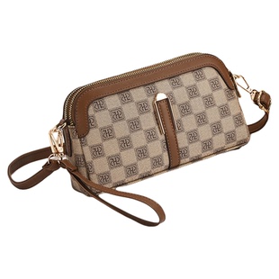 秋冬女士斜挎小包包2024新款潮时尚百搭手机包多隔层手拿包零钱包