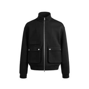 ESAT 空气层多口袋立领松紧下摆宽廓外套