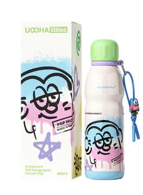 uooha满分能量运动水杯陶瓷涂层内胆保温杯大容量吸管杯子保冷杯