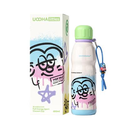 uooha满分能量运动水杯陶瓷涂层内胆保温杯大容量吸管杯子保冷杯