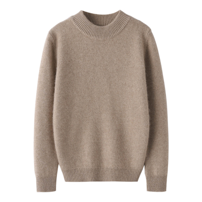 儿童半高领加厚100%纯羊绒毛衣