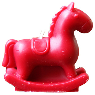 走马观香香薰蜡烛 2026马年木马红烛檀香复古风灯香味烛灯