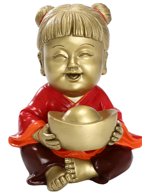 北将黄铜摆件《财禄双全》精美