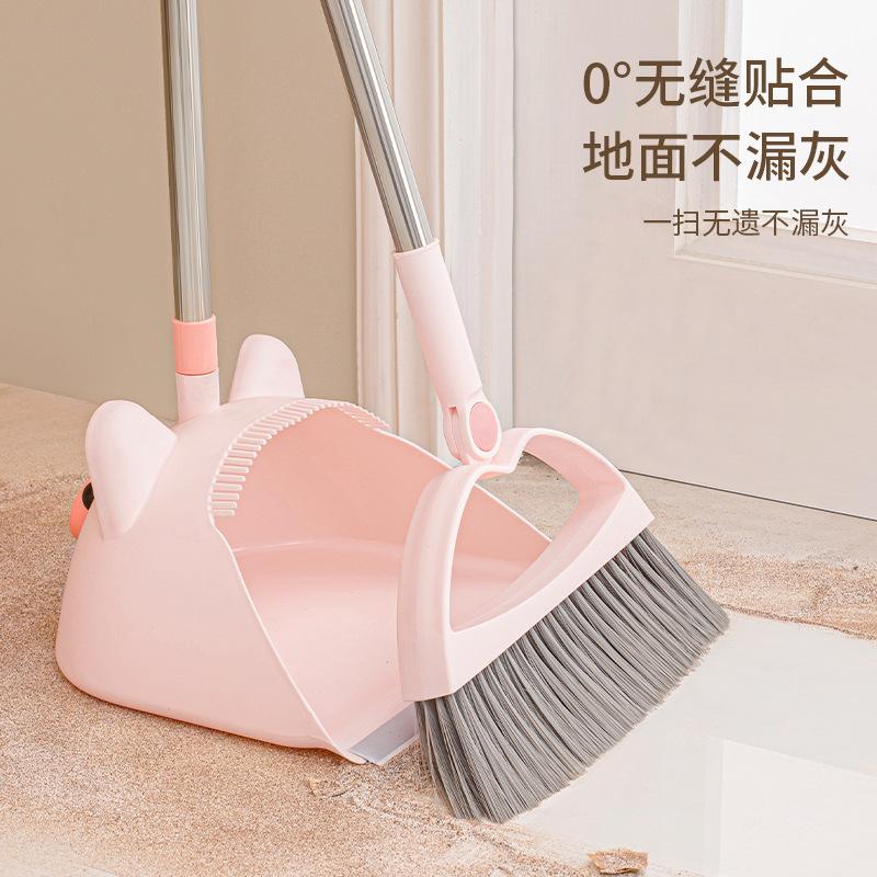 可爱小猪扫把簸箕套装家用铲二件套垃圾笤帚扫帚扫地组合新款2024