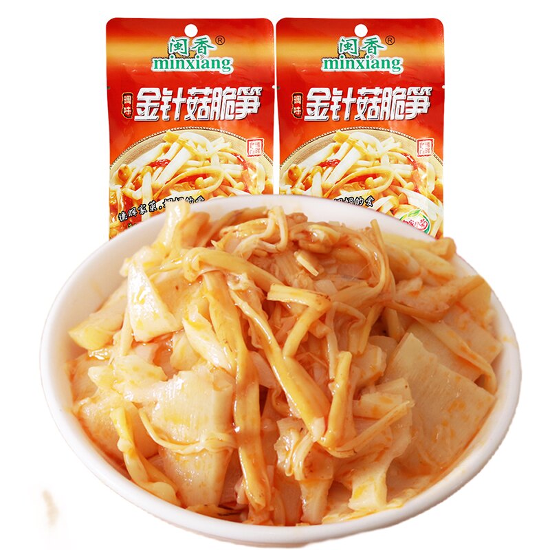正宗金针菇脆笋开袋即食早餐下饭