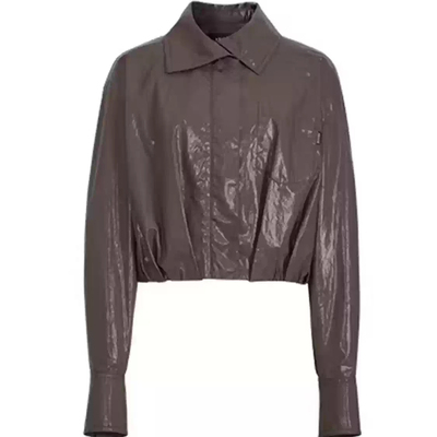 艾诺丝2026春新款立领短款外套女