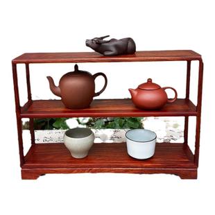 花梨木茶壶架茶具收纳架博古架桌面茶器茶杯架实木紫砂壶摆放架子