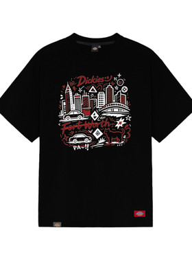Dickies都市高楼轿车涂鸦短袖