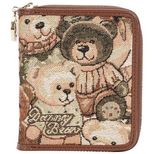 丹尼熊拉链小钱包小卡包女款短款钱包钱夹多隔层小熊钱包3822005