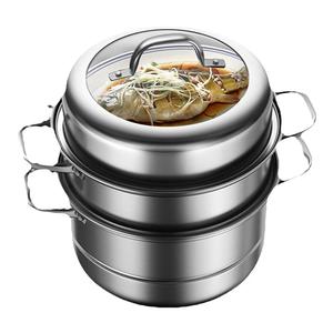康巴赫蒸锅家用304不锈钢加厚多层蒸屉蒸笼包子馒头燃气灶电磁炉