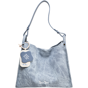 TOUTOU新款小狗菜篮子水桶包通勤百搭大容量托特包单肩大包腋下包