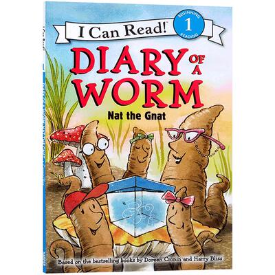 送音频英文原版绘本Diary of a Worm: Nat the Gnat 蚯蚓日记:小昆虫纳特I Can Read level1级儿童英语启蒙分级阅读读物书籍