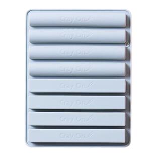 8连半圆柱长条硅胶制冰格冰块DIY巧克力糖果布丁蜡笔画笔蛋糕模具