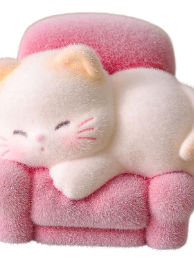 可爱植绒猫猫小摆件情绪稳定好物