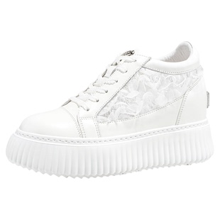 iiJin艾今26夏新品9cm厚底内增高超轻网纱透气休闲小白鞋女254GTN