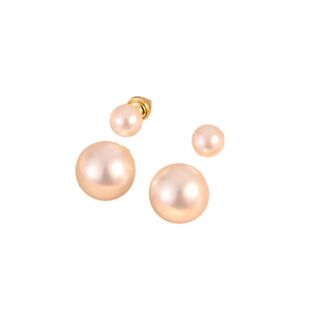 S925银针白色珍珠一款两戴耳钉小众气质百搭耳环2025新款爆款耳饰