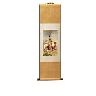 故宫吉祥名画乾隆大阅图工艺画办公室装饰画挂轴钞艺防伪画卷轴画