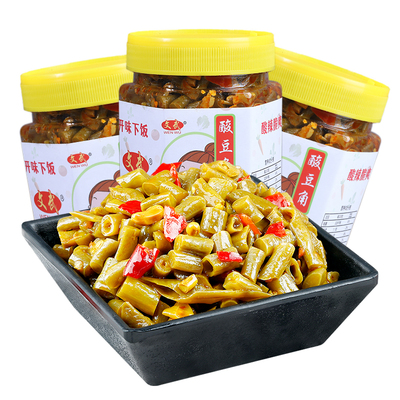 酸豆角下饭菜瓶装开胃咸菜