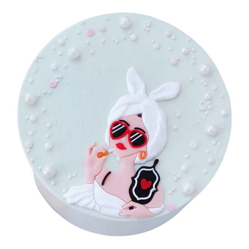 网红软胶妈妈蛋糕装饰摆件女神女王富婆母亲节鲜花祝福语生日插件