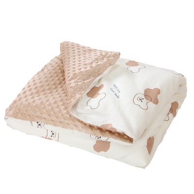 新生婴儿被套纯棉豆豆被套可换洗