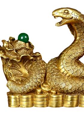 风水眼镜蛇吉祥物家居客厅工艺品