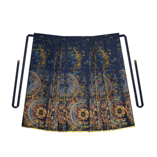 织造司[星晓]原创汉元素汉服绣花对襟呢子大衣外套妆花织金马面裙