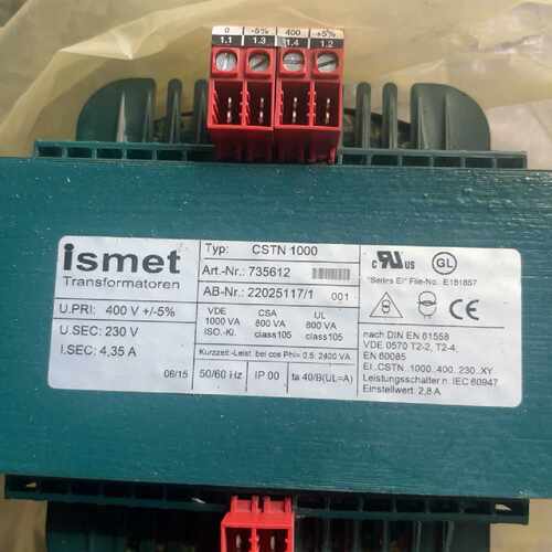 议价-德国ismet CSTN 1000隔离变压器，400V输入2