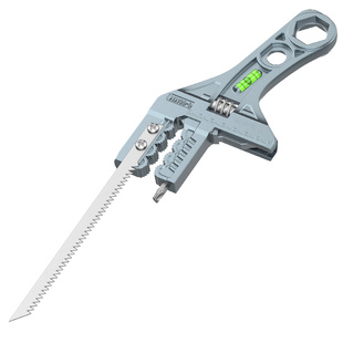 活动板手水龙头活口短柄锯拆一体卫浴扳手水暖安装工具大开口扳手