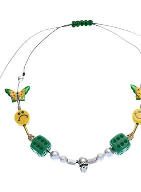 限定骷髅骰子陶瓷潮牌同款珍珠