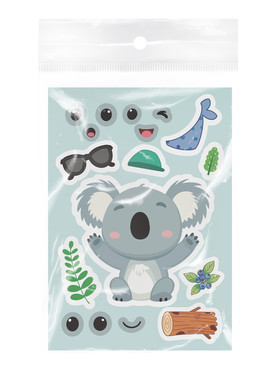 草原小动物可爱动物拼图贴纸