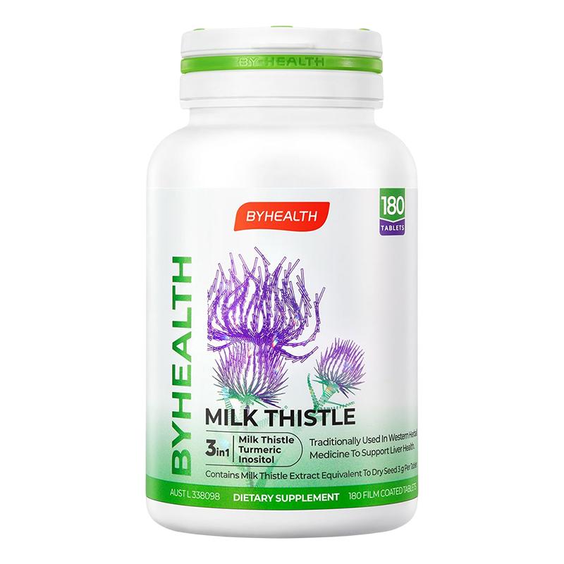 【自营】BYHEALTH汤臣倍健海外版奶蓟草夜肝片熬夜加班护肝180片