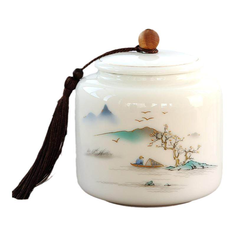 羊脂玉德化小清新密封茶叶罐