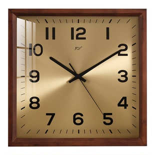 TQJ轻奢创意静音方形挂钟客厅时尚时钟挂墙表家用简约卧室石英钟