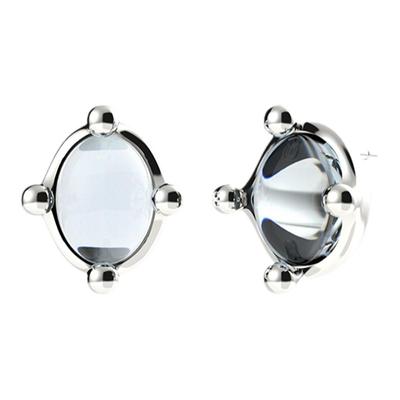 oddly Hard Candy硬糖宝石耳钉女小众设计感气质轻奢耳饰纯银耳针