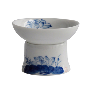 景德镇青花手绘茶漏茶滤陶瓷过滤网创意滤茶器功夫茶具配件过滤器