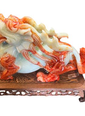 玄熙阁青龙玉石摆件生肖龙工艺品