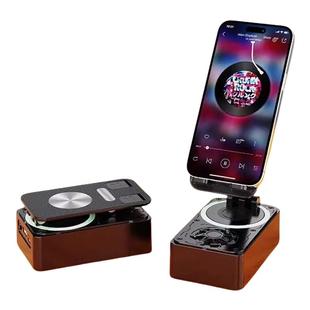 2025新款手机支架蓝牙音箱充电三合一便携多功能通用一体折叠360旋转桌面支架可插U盘高音质网红懒人追剧神器