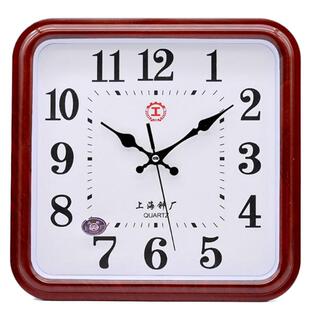 上海钟厂12英寸静音挂钟简约现代大字体客厅卧室书房教室办公商铺