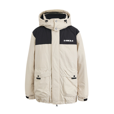 美特斯邦威保暖设计感连帽外套