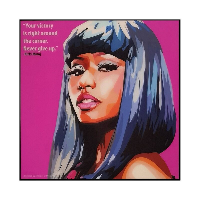 妮琪.米娜Nicki Minaj麻辣鸡泰国Famous Pop波普艺术装饰挂画