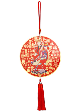招财吉祥挂牌纯挂件黄铜居家电视剧背景墙上挂牌财神爷挂件装饰品