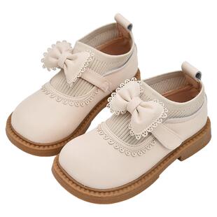 女童小皮鞋2025春秋新款加绒儿童鞋子真皮软底二棉鞋女宝宝公主鞋