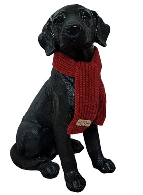 树脂招财黑狗玄关模型摆件仿真狗