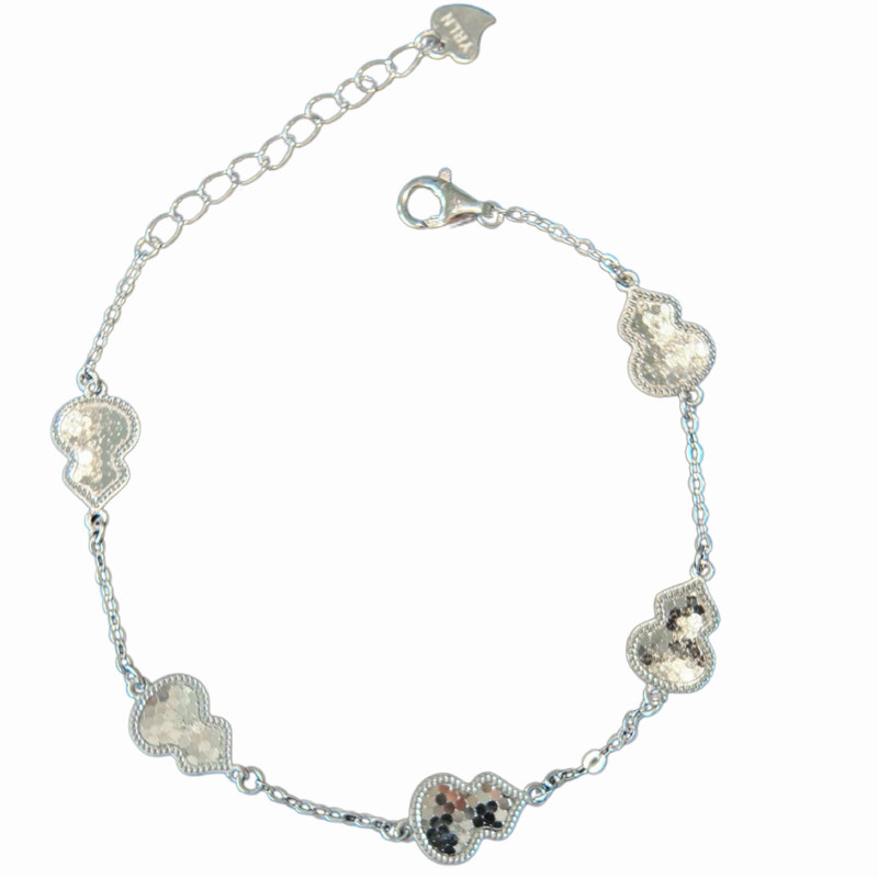 敲闪!精工!福禄双全新中式龙鳞碎冰冰葫芦通体纯银轻奢高级感手链