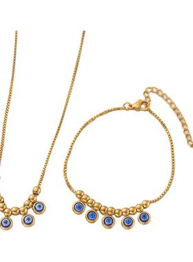 2025蛇年新款欧美风眼睛钛钢项链女不掉色轻奢小众百搭气质锁骨链