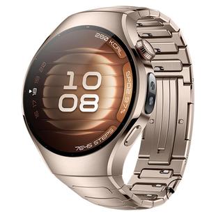 适用华为watch5手表带42mm专用真工字全钛腕表带运动智能官方同款晨曦金表链18mm幻月黑女款夏季透气高级感