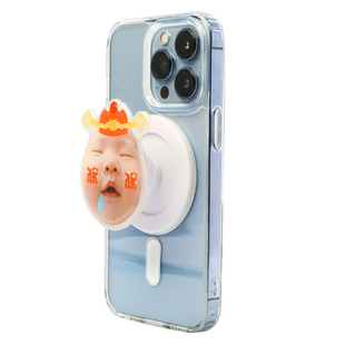 宝宝滴胶头像异形亚克力手机气囊支架定做小众定制diy伸缩背贴指