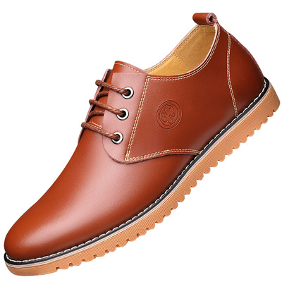 真皮男士皮鞋透气商务牛筋正装